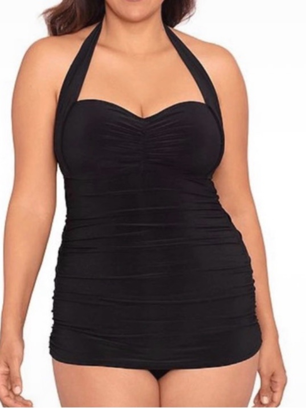 NWT Black Retro Halter Swimdress - Size 8